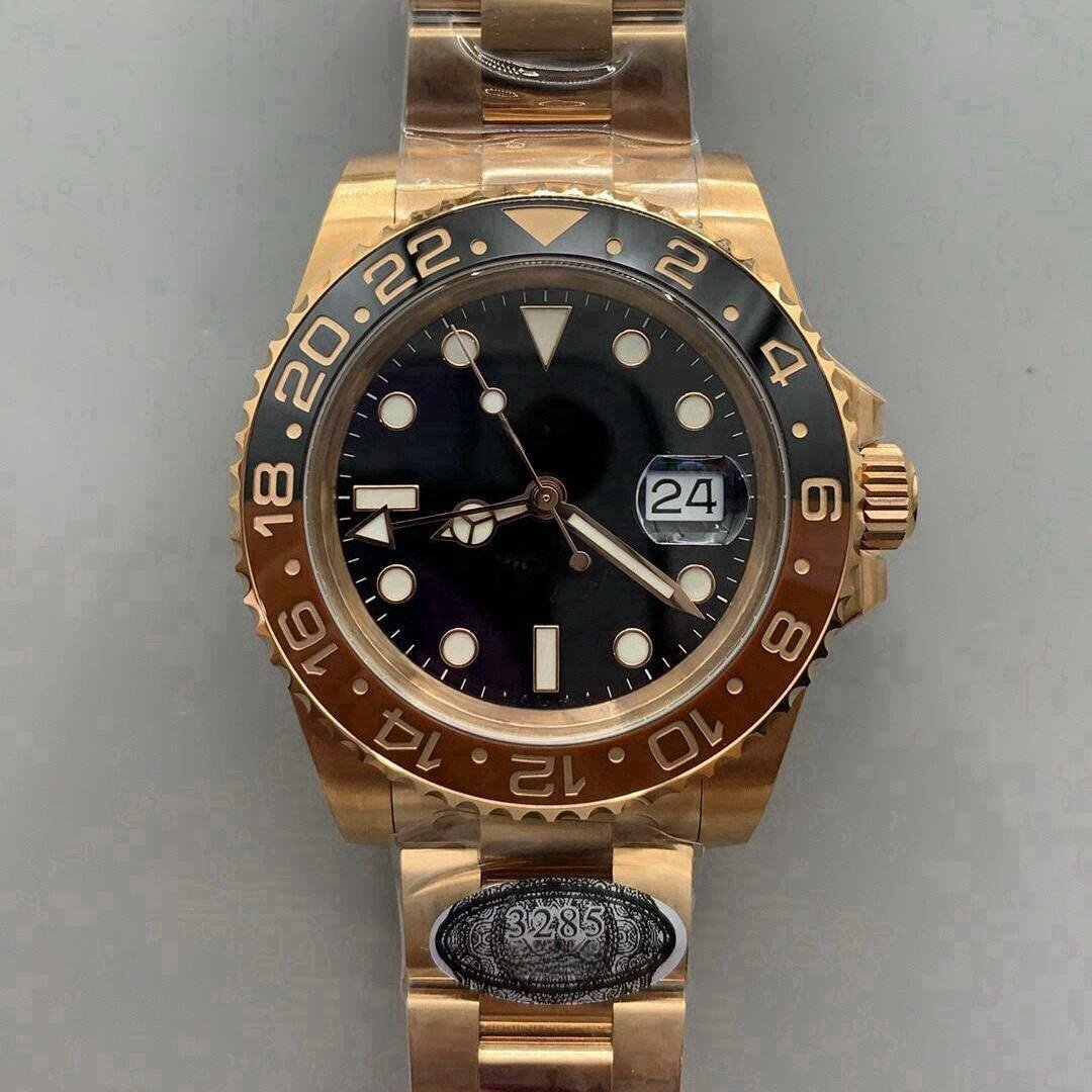 Factory customized logo ultra luxury watch 40mm mechanical automatic 3285 movement men's gold watch