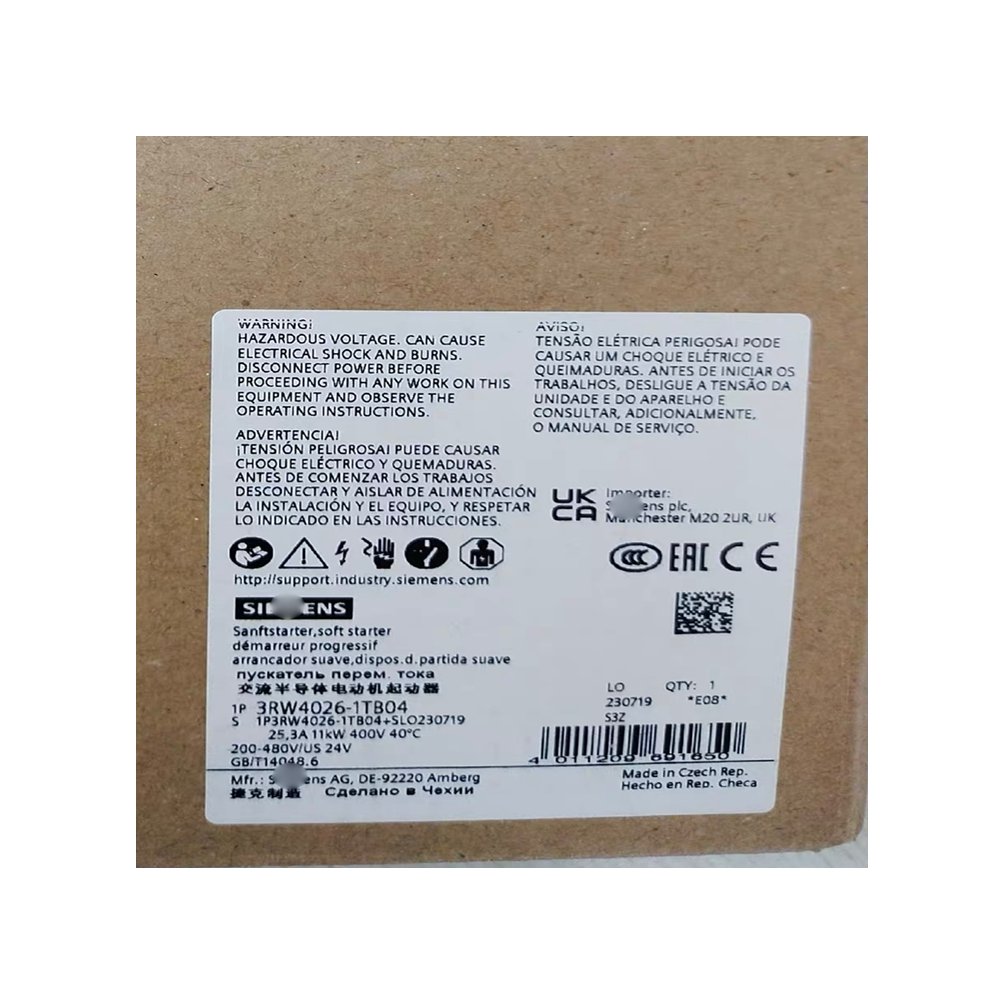 Multi functional Siemens industrial automation equipment, affordable price, soft starter 3RW4776-0LB00