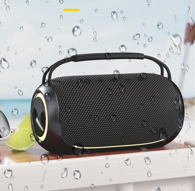 Portable outdoor 40W wireless Bluetooth waterproof speaker 360 surround sound TWS HIFI stereo subwoofer RGB light speaker